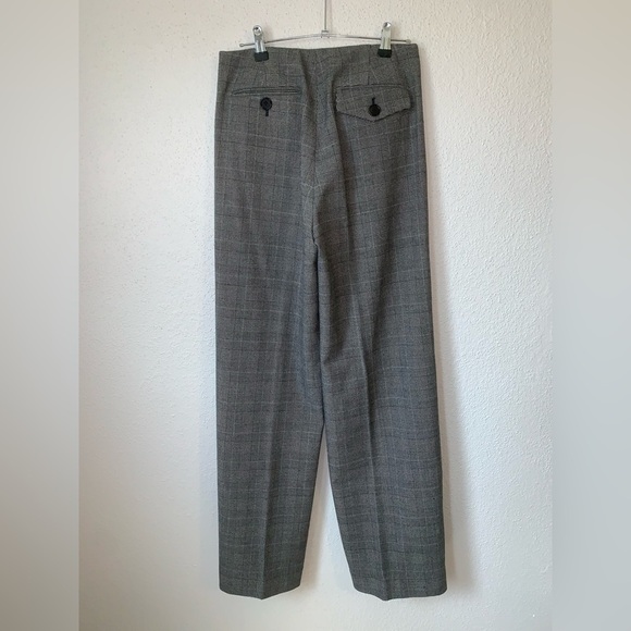 Yune Ho Gray Plaid Straight Leg Trouser Pants Size 36 - Picture 3 of 10